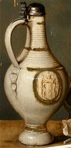 Jan Jansz van de Velde - stoneware wine pitcher (cropped)