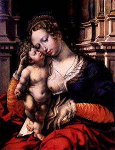 Jan Gossaert - Virgin and Child - WGA9770. Free illustration for personal and commercial use.