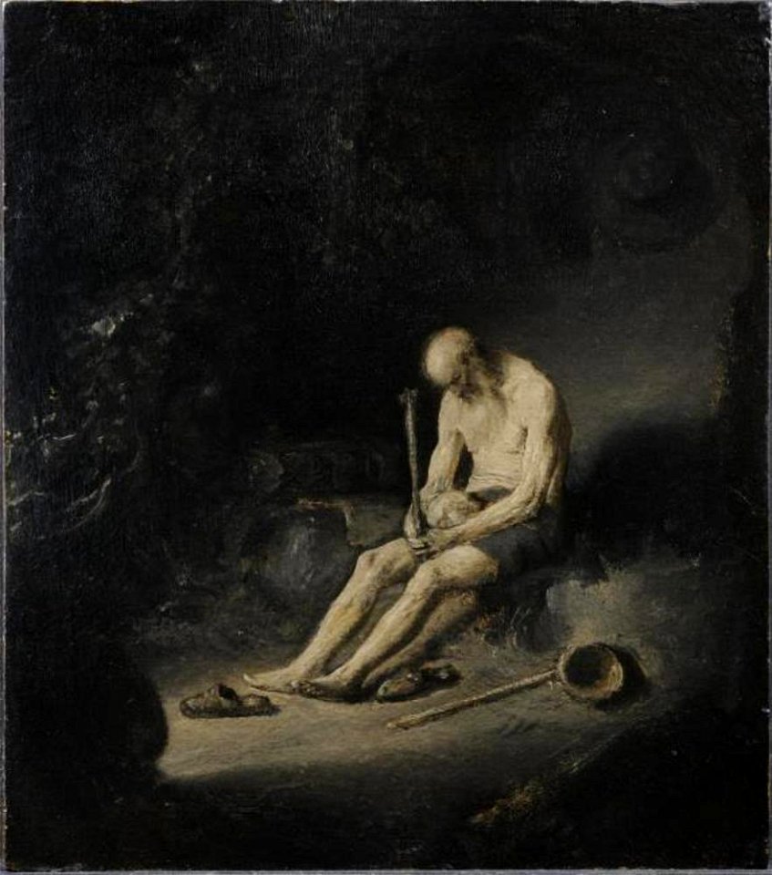 Jan Lievens - De boetvaardige Hiëronymus in de wildernis - S 1531 - Museum De Lakenhal