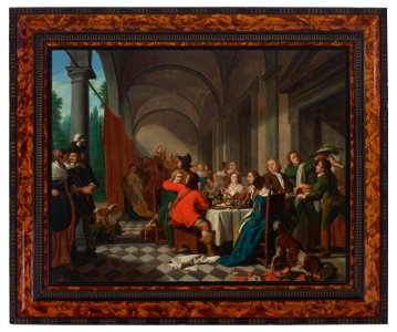 Jan josef horemans i an elegant dinner party in an arcade074910)