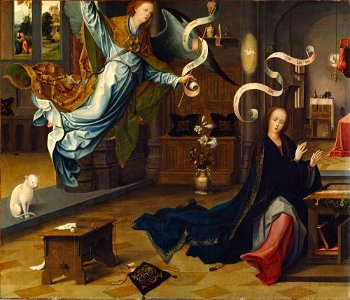 Jan de Beer - Annunciation - WGA1562. Free illustration for personal and commercial use.
