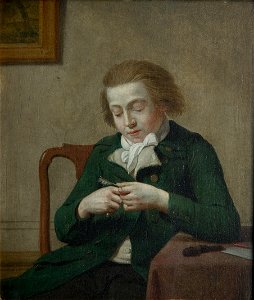 Jan Ekels de Jonge - Man die zijn pen versnijdt - 3884 - Rijksmuseum Twenthe