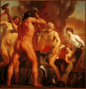 Jan de Bray - Venus and Amor in Vulcan's smithy FHM OS-I-39