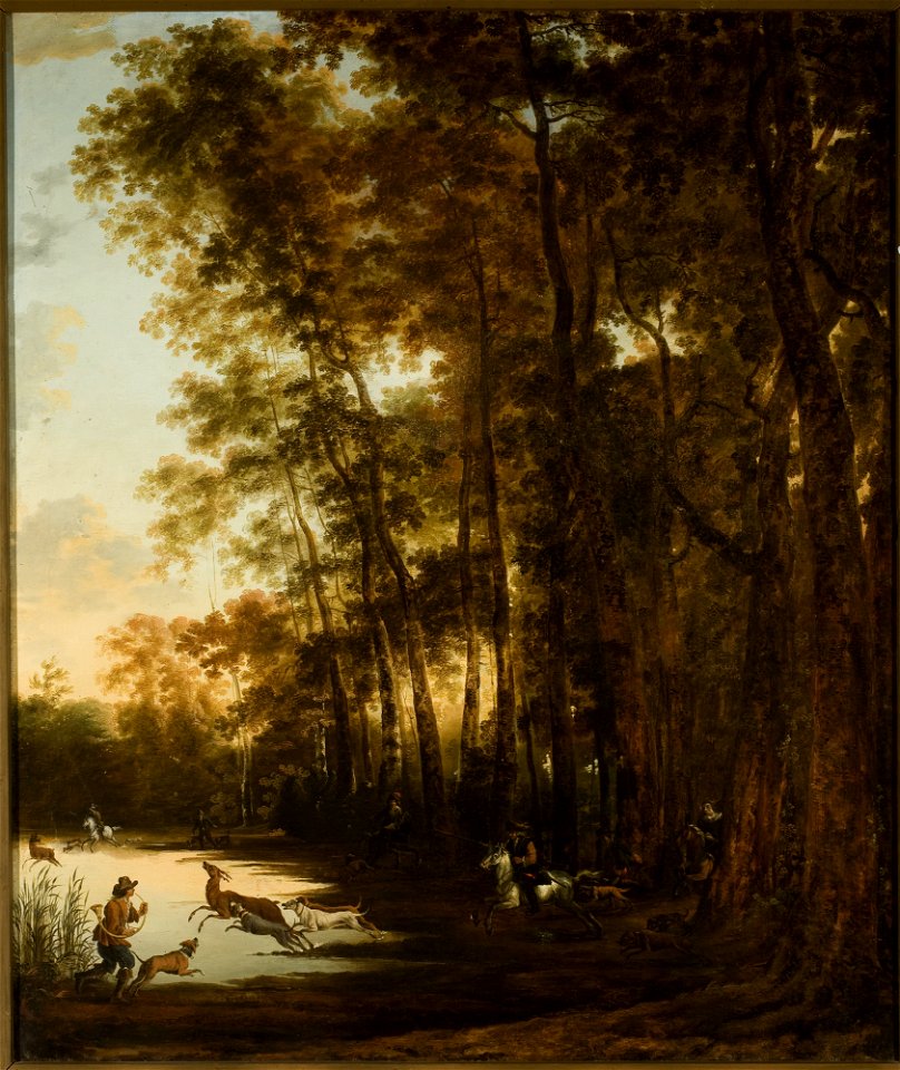 Jan Hackaert - Deer Hunters in the Woods - NB 919 MNW - National Museum in Warsaw