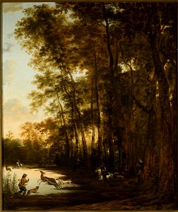 Jan Hackaert - Deer Hunters in the Woods - NB 919 MNW - National Museum in Warsaw