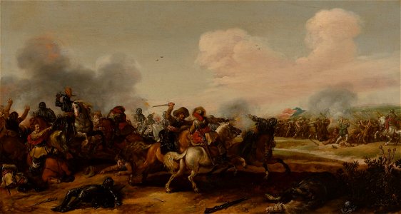 Jan Martszen de Jonge - Ruitergevecht tussen Hollandse en Spaanse troepen - 1494 (OK) - Museum Boijmans Van Beuningen
