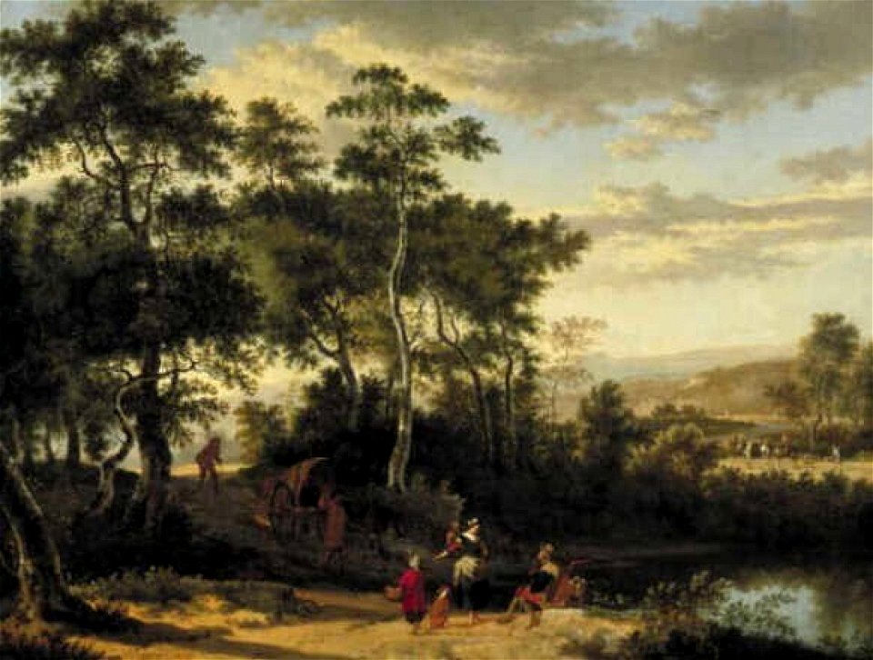 Jan Hackaert - Italiaans landschap in de zon - 1273 (OK) - Museum Boijmans Van Beuningen