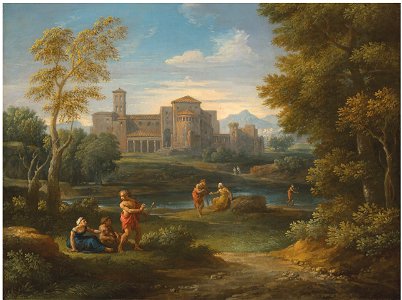 Jan frans van bloemen called orrizzonte travellers resting beside a ro055316)