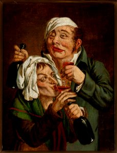 Jan Feliks Piwarski - Pair of drunkards - MP 2799 - National Museum in Warsaw