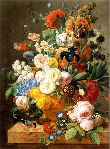 Jan Frans Eliaerts - Bouquet of Flowers in a Sculpted Vase - WGA07479