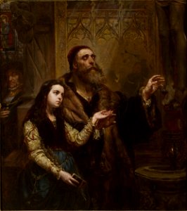 Jan Matejko - Blind Veit Stoss with his granddaughter - MP 4350 - National Museum in Warsaw. Free illustration for personal and commercial use.