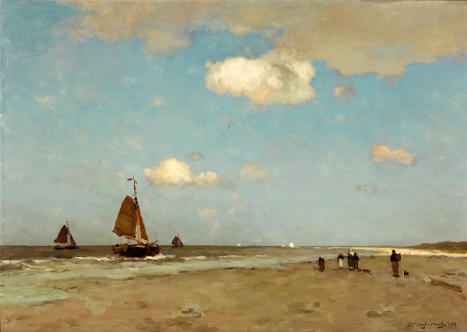 Jan Hendrik Weissenbruch - Beach scene - Google Art Project