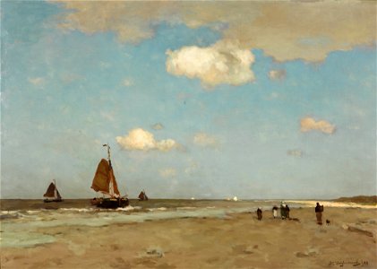 Jan Hendrik Weissenbruch - Beach scene - Google Art Project