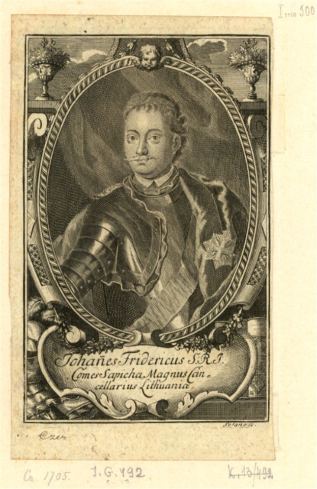 Jan Fryderyk Sapieha. Ян Фрыдэрык Сапега (J. Sysang, 1740-57)