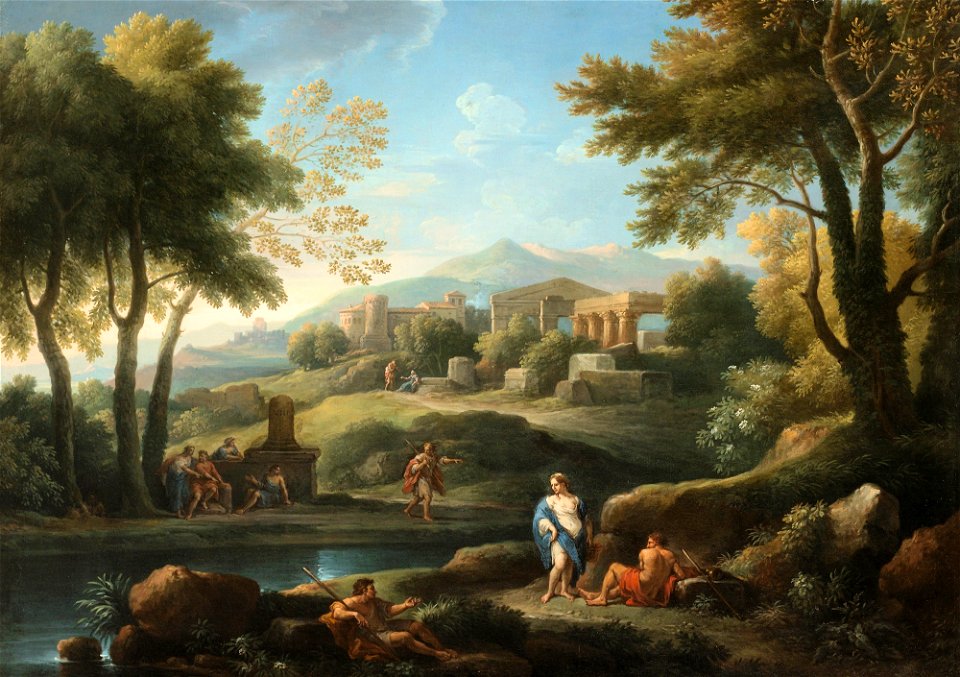 Jan Frans van Bloemen - Roman landscape with shepherd