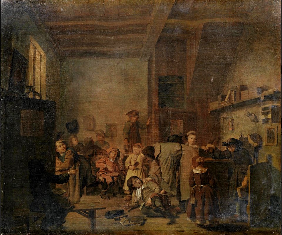 Jan Josef Horemans the Elder - A schoolmaster and his pupils in an interior