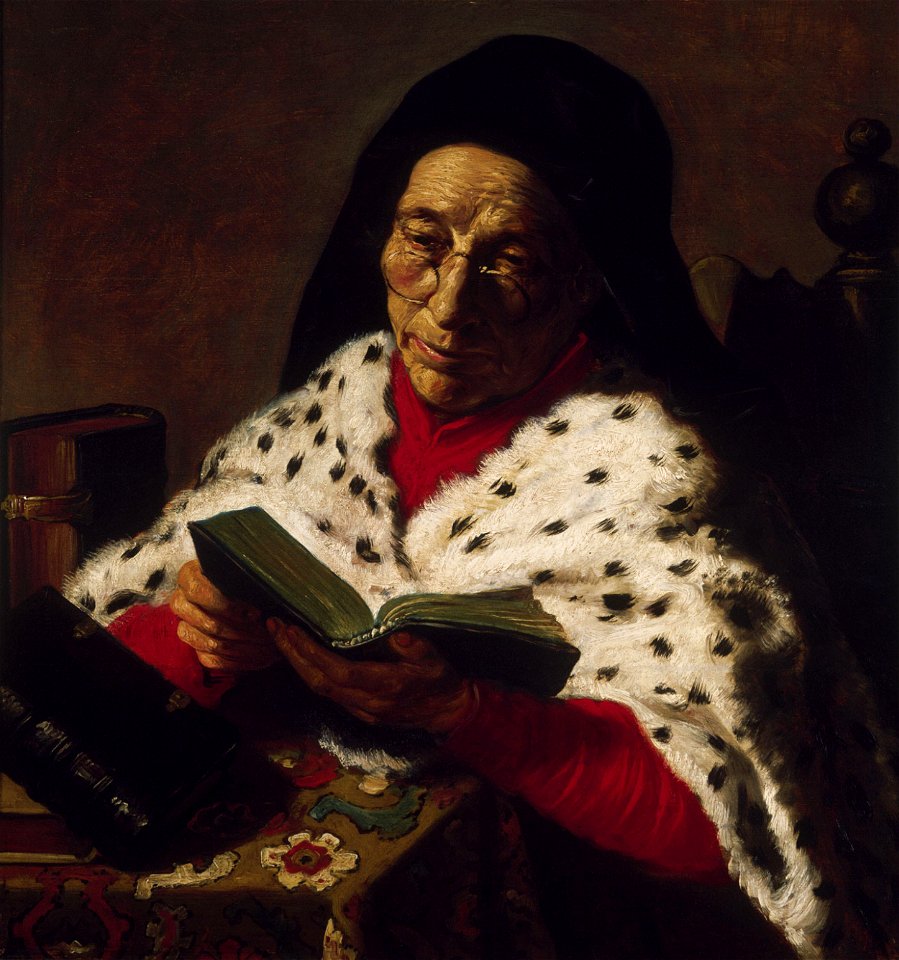 Jan Lievens - Old Woman Reading - Cat487
