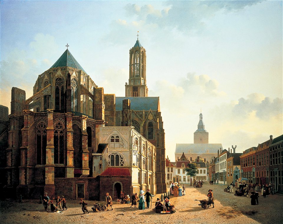 Jan Hendrik Verheyen - View of the choir and tower of Utrecht Cathedral - Google Art Project