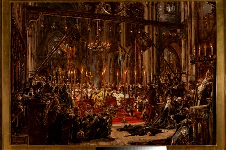 Jan Matejko - Defeat at Legnica, from the series “History of Civilization in Poland” - MP 437 MNW - National Museum in Warsaw. Free illustration for personal and commercial use.