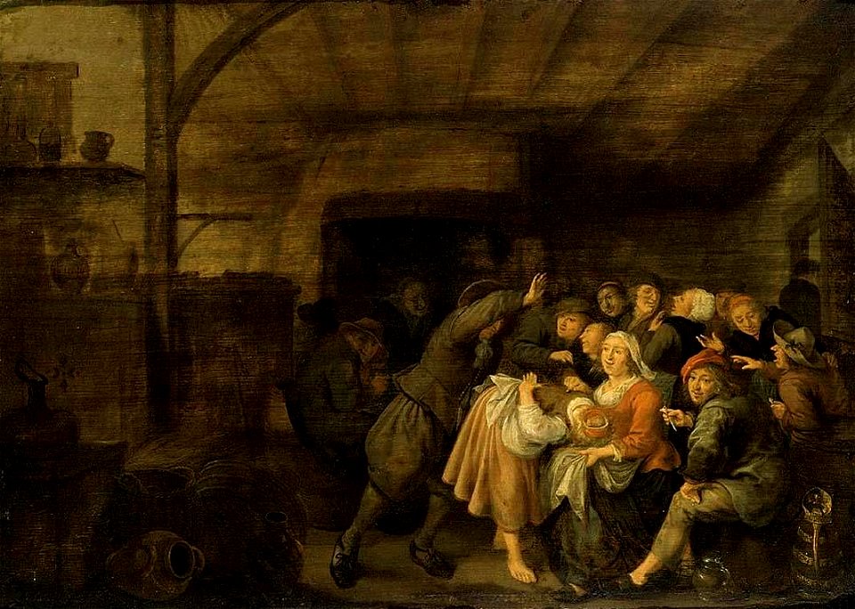 Jan Miense Molenaer - Peasants in an Inn Playing La Main Chaude - WGA16101