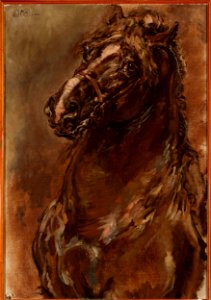 Jan Matejko - Study of horse’s head for “The Maid of Orléans” - 231060 MNW - National Museum in Warsaw. Free illustration for personal and commercial use.