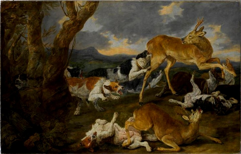 Jan Fyt - Fawns chased by dogs