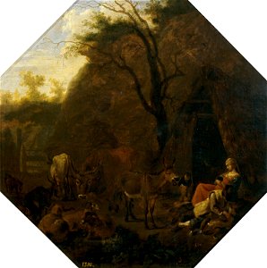 Jan Miel - Cottage with inhabitants