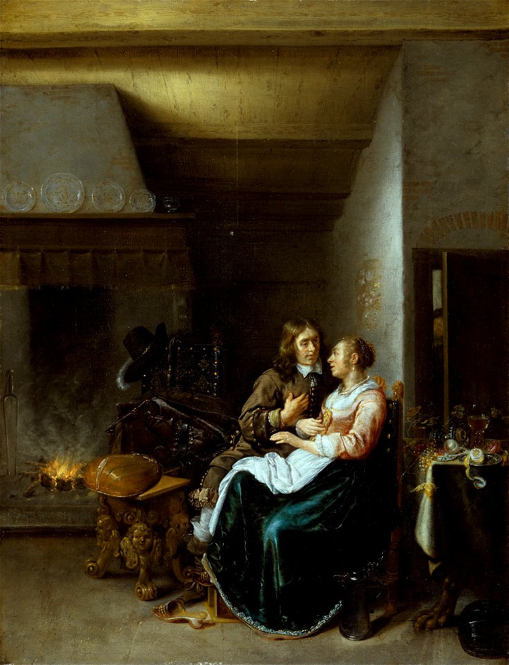 Jan Miense Molenaer - A Couple in an Interior - 50.35 - Museum of Fine Arts