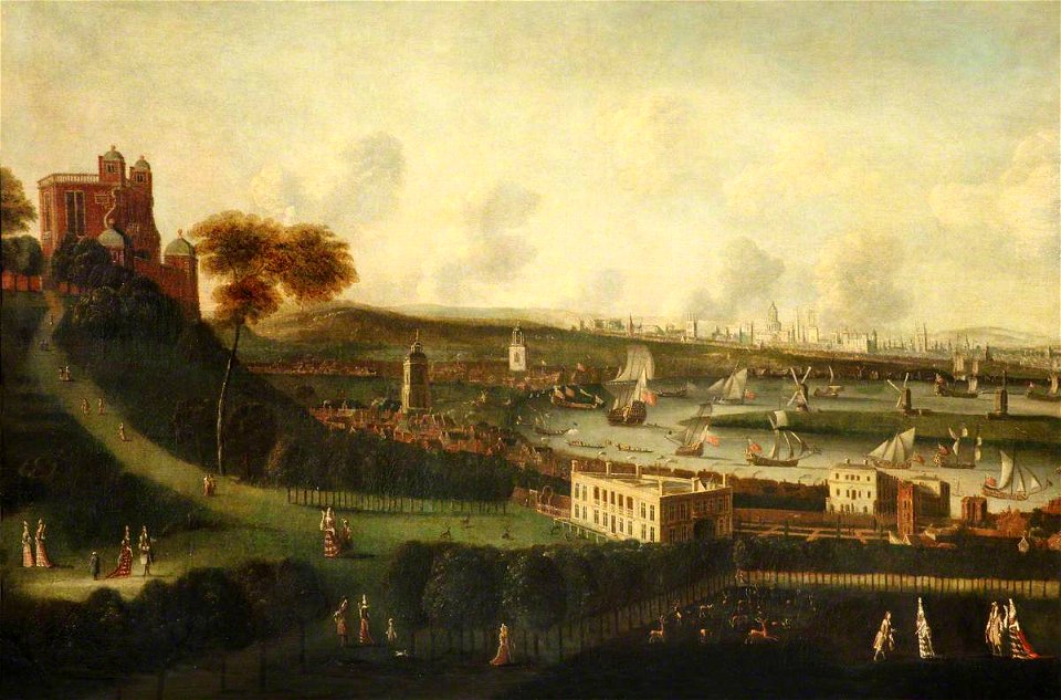 Jan Griffier I (c.1652-1718) - London and the River Thames from One Tree Hill, Greenwich Park - BHC1833 - Royal Museums Greenwich