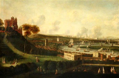 Jan Griffier I (c.1652-1718) - London and the River Thames from One Tree Hill, Greenwich Park - BHC1833 - Royal Museums Greenwich