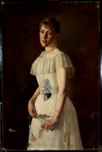 Jan Kauzik - Portrait of Wanda Suchocka - MP 2141 MNW - National Museum in Warsaw
