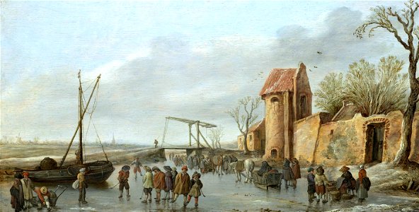 Jan Josefsz. van Goyen - A Scene on the Ice - Google Art Project. Free illustration for personal and commercial use.