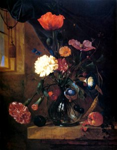 Jan Davidsz. de Heem - Bouquet in a Glass Vase - WGA11272