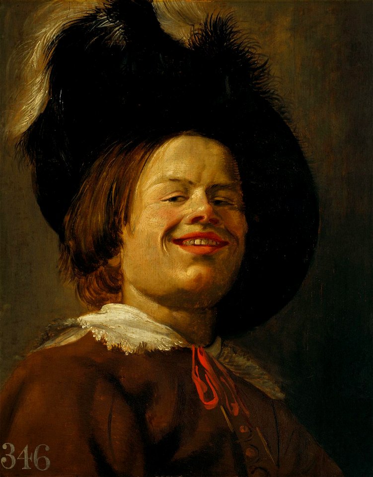 Jan Miense Molenaer - head of a laughing youth