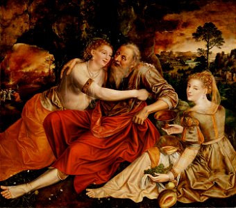 Jan Massijs - Lot and his daughters
