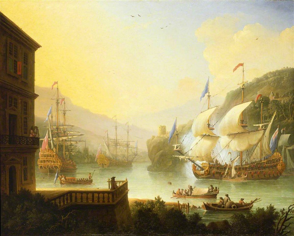 Jan Karel Donatus van Beecq (1638-1722) - Shipping in an Estuary - BHC0975 - Royal Museums Greenwich