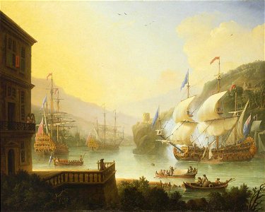 Jan Karel Donatus van Beecq (1638-1722) - Shipping in an Estuary - BHC0975 - Royal Museums Greenwich