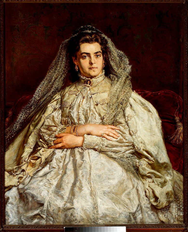 Jan Matejko - Portrait of artist’s wife, Teodora née Giebułtowska - MP 436 - National Museum in Warsaw