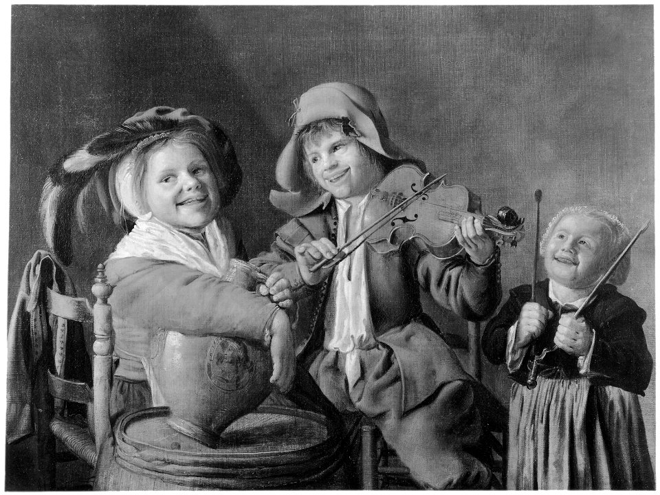 Jan Miense Molenaer - Three children playing music