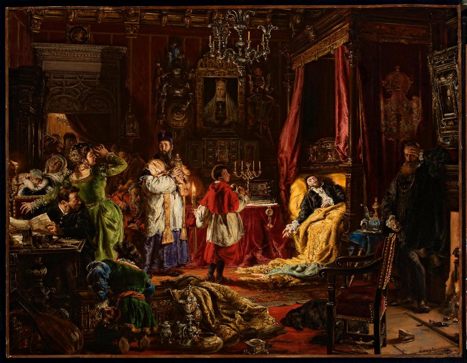Jan Matejko - Death of Sigismund Augustus in Knyszyn in 1572 - MP 4495 MNW - National Museum in Warsaw