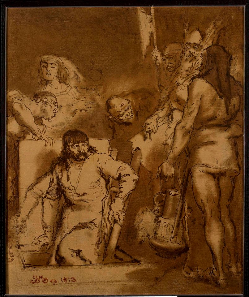 Jan Matejko - Maćko Borkowic, szkic