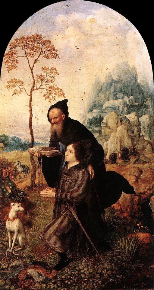 Jan Gossaert - St Anthony with a Donor - WGA09762