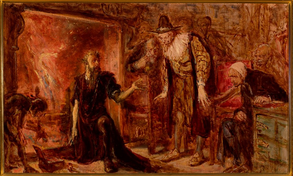 Jan Matejko - Alchemist Sendivogius and Sigismund III, sketch - 182704 MNW - National Museum in Warsaw