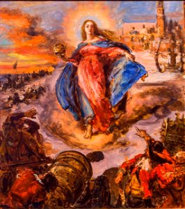 Jan Matejko - Matka Boża unosząca się nad klasztorem jasnogórskim podczas oblężenia przez Szwedów