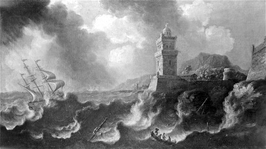 Jan Peeters-Southern Seaport in a Storm