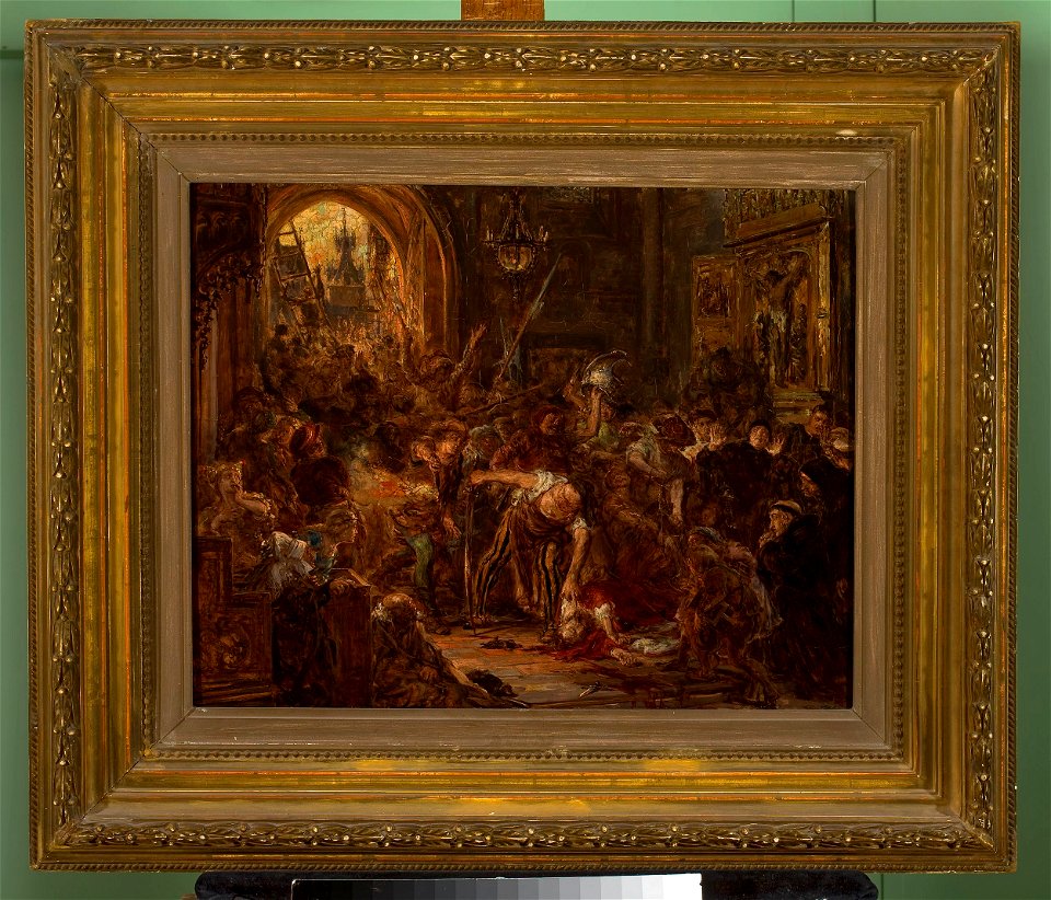 Jan Matejko - Death of Tęczyński in the Franciscan church - MP 4885 MNW - National Museum in Warsaw