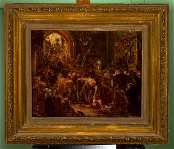 Jan Matejko - Death of Tęczyński in the Franciscan church - MP 4885 MNW - National Museum in Warsaw