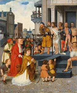 Jan Mostaert - Christ Shown to the People. Free illustration for personal and commercial use.