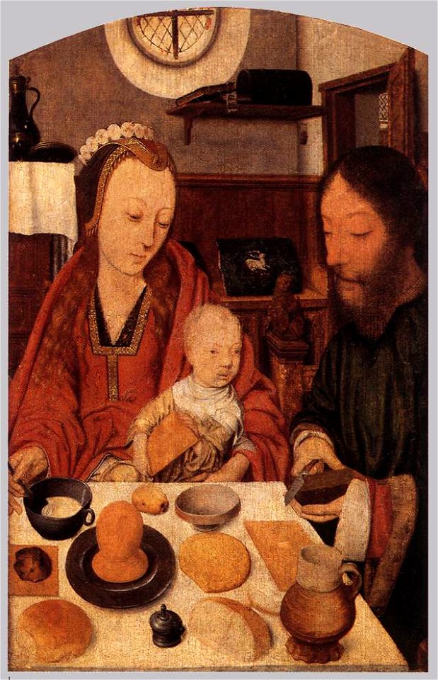 Jan Mostaert - The Holy Family at Table - WGA16297