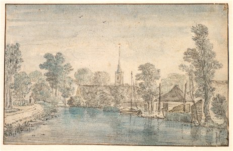 Jan Jansz den Uyl (Dutch, 1595-96-1639-40) - Village on a River - 2019.14 - Cleveland Museum of Art